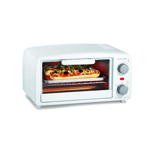 Proctor Silex 4-Slice Toaster Oven Broiler in White-DISCONTINUED