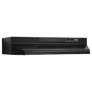 F40000 24 in. 230 Max Blower CFM Convertible Under-Cabinet Range Hood with Light in Black