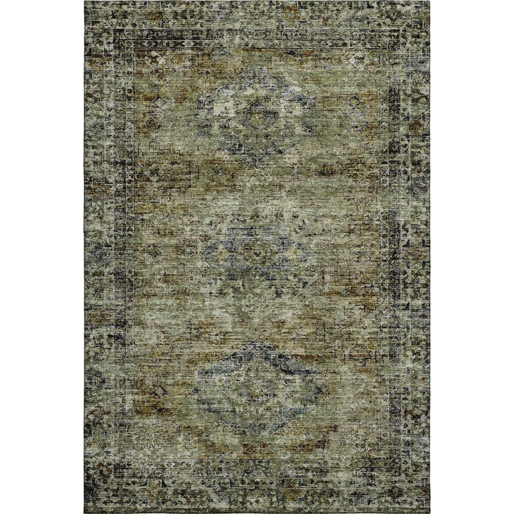 Mayfield Premium Machine Washable Abstract AMF2170 Aloe 3 ft. x 5 ft. Area Rug price history on PriceWatchPro