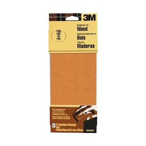 Garnet 3-2/3 in. x 9 in. 150 Grit Fine Grade Sand Paper (6-Sheets/Pack)