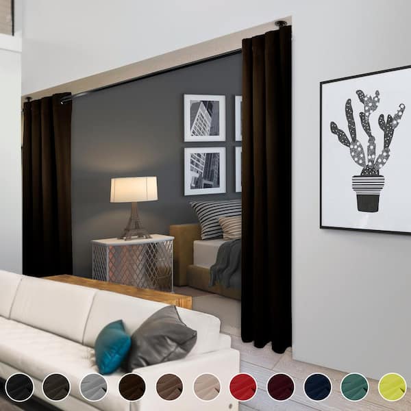 Rod Desyne Chocolate Grommet Blackout Curtain - 120 in. W x 108 in. L