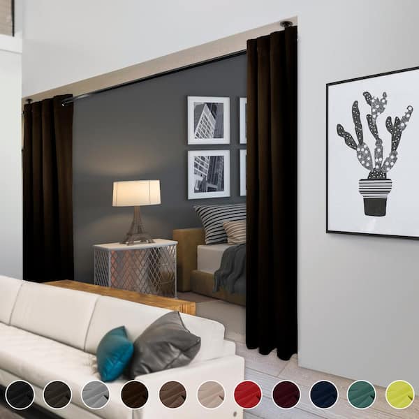Rod Desyne Chocolate Grommet Blackout Curtain - 150 in. W x 96 in. L