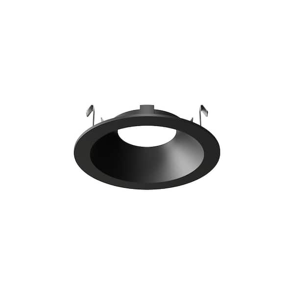 LUSA 4 in. Black Recessed Light Round Trim (24-Pack)-for LED Module