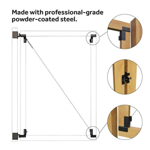 Adjust-A-Gate - Adjust-a-Gate 72 in. W x 84 in. H Steel Gate Frame Kit, Unlimited Low Profile Gate Kit
