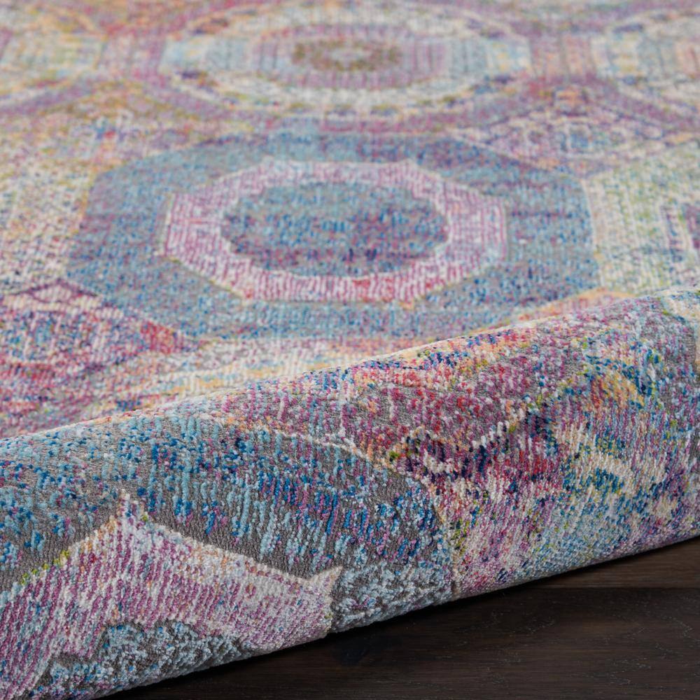 Multicolor Medallion Synthetic 2' x 6' Runner Rug