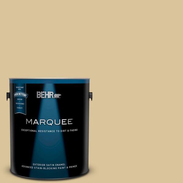 BEHR MARQUEE 1 gal. #UL160-6 Straw Basket Satin Enamel Exterior Paint and Primer in One