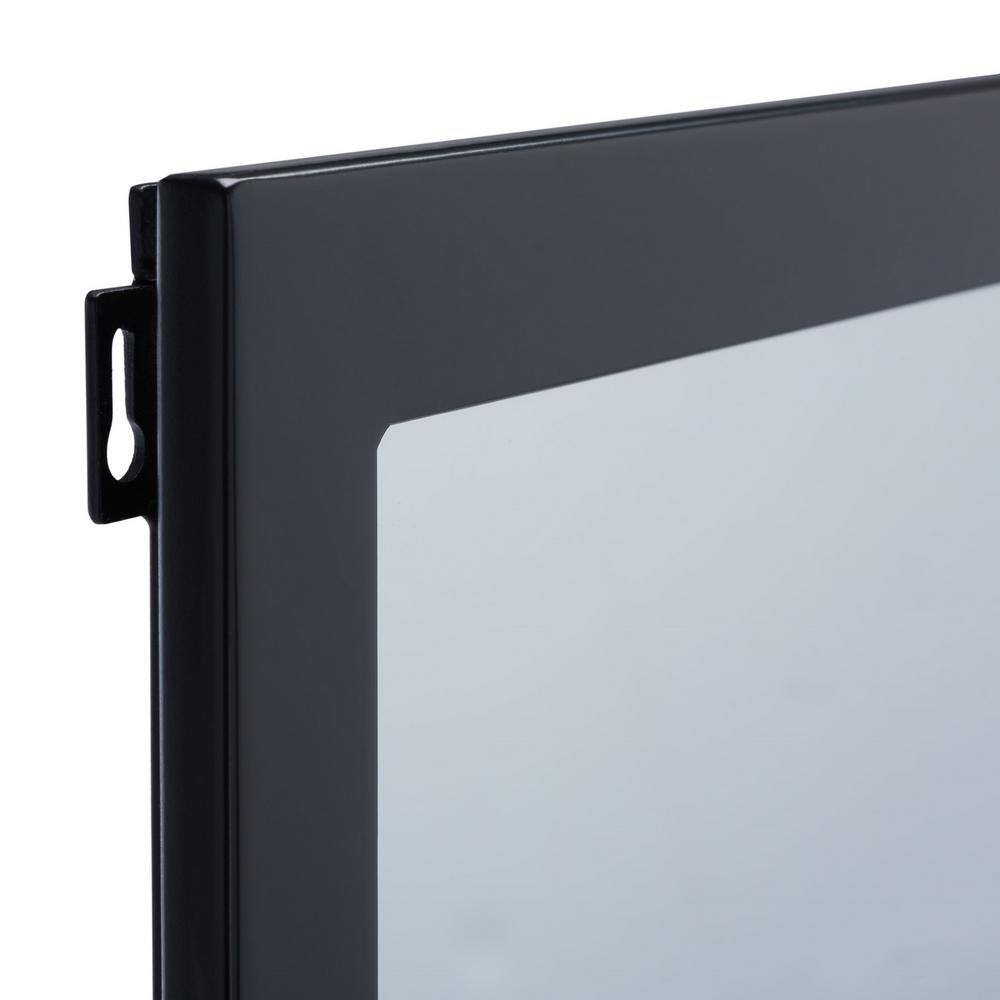 Grand Pravina Black Rectangular Solid Wood Frame Mirror