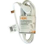 12 ft. 16/2 Indoor Tight Space Cube Tap Extension Cord, White