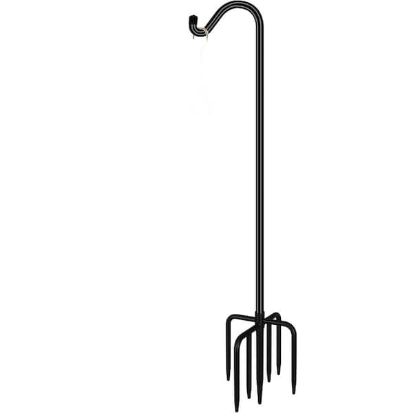 FAWEY TRED INC 76 in. Shepherds Hook Bird Feeder Pole with 7 Prongs Base (1 Pack}