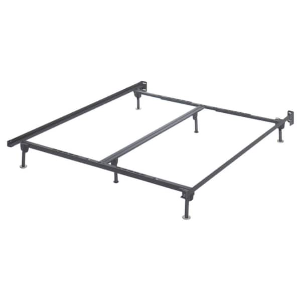 Signature Design By Ashley Platform Black Metal Frame Queen/King/California King Bolt on Bed Frame Panel Bed