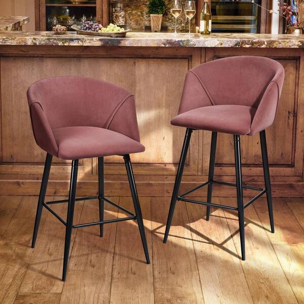 rose velvet bar stools