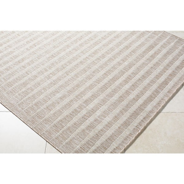 Galey Alix Agave 7 ft. 10 in. x 10 ft Indoor/Outdoor Area Rug, Off-White/Brown Area Rug