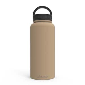 32 oz. Sandstone Insulated Stainless Steel Water Bottle with D-Ring Lid