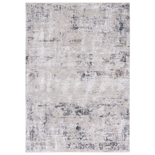 Princeton 3 ft. x 4 ft. Ivory/Gray Marble High-Low Area Rug