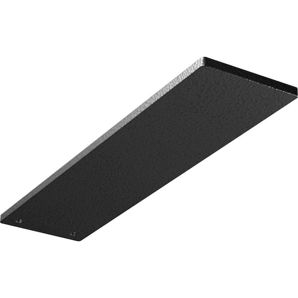 Ekena Millwork 3 in. x 0.25 in. x 12 in. Steel Hammered Silver Logan Bracket