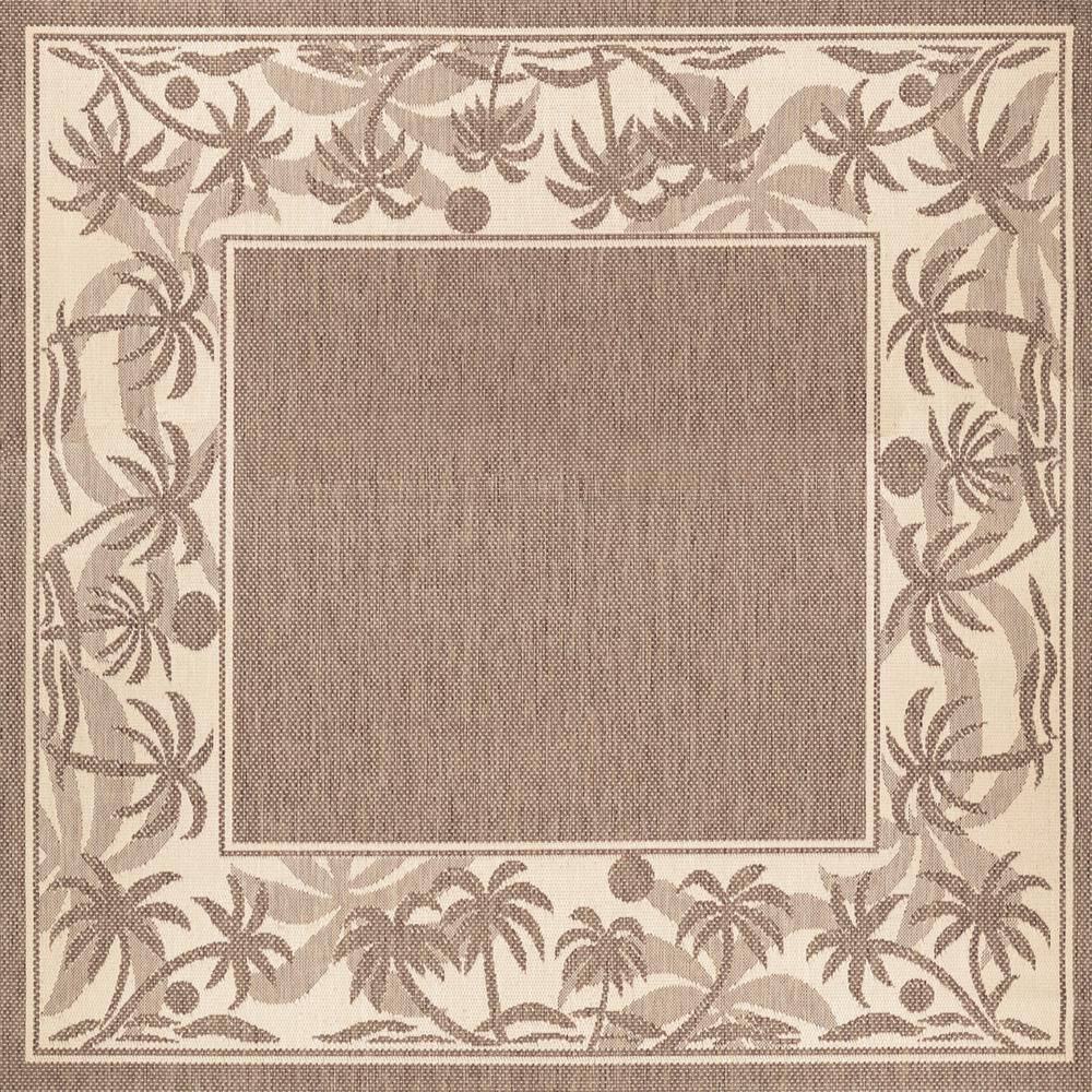 Recife Island Retreat Beige-Natural 9 ft. x 9 ft. Indoor/Outdoor Square Are