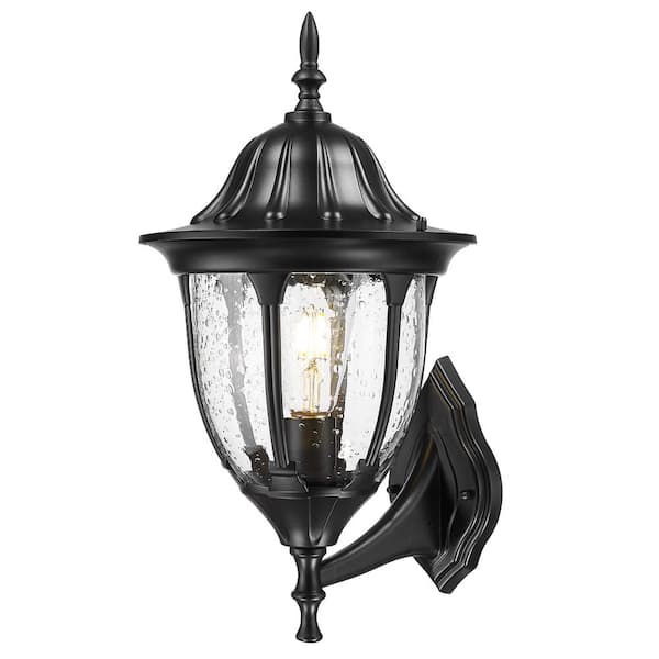 Acclaim Lighting Suffolk Collection 1-Light Matte Black Outdoor Wall Lantern Sconce