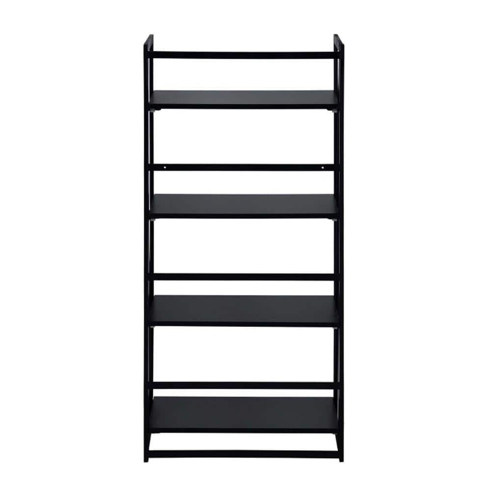 4-Shelf Metal Pantry Organizer in Black