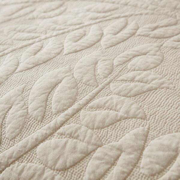 MarCielo 2 Piece 100% Cotton Quilted Pillow Shams Embroidered