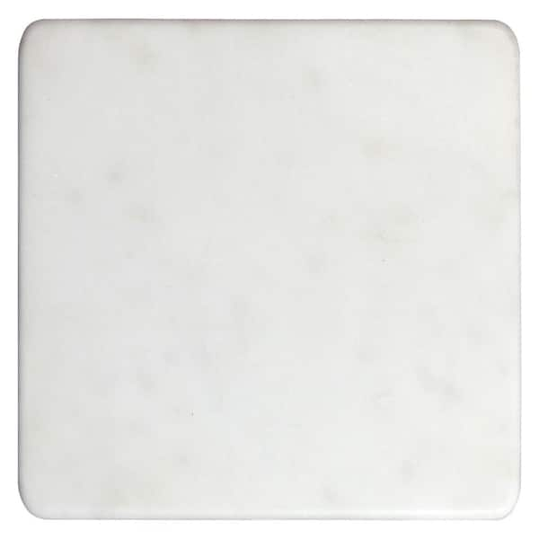 MSI White 12 in. x 12 in. Polished Marble Cheese and Pastry Board