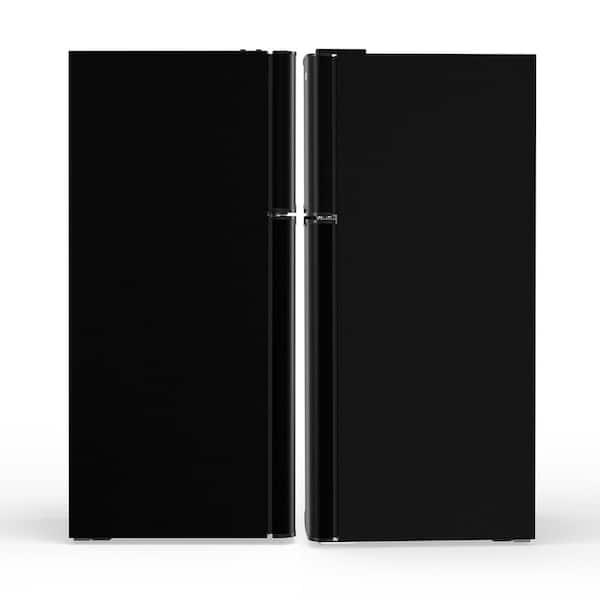9 in. 4.5 cu. ft. 110V Compact 2-Door Refrigerator in Black with Reversible Door