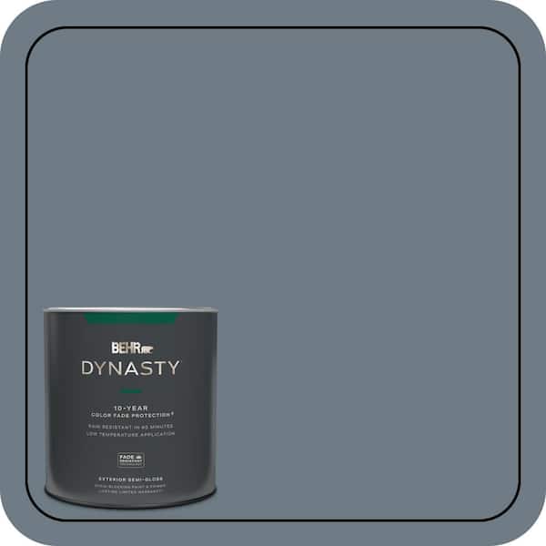 BEHR DYNASTY 1 qt. #N490-5 Charcoal Blue Semi-Gloss Enamel Exterior Stain-Blocking Paint & Primer