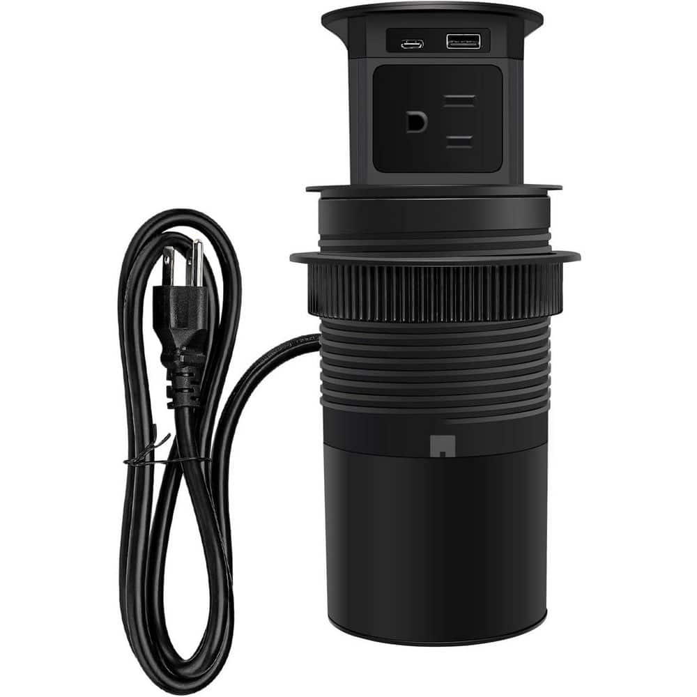 6.5FT Cord 4-Outlet 1 USB-A Port 1 USB-C Port Surge Protector with 15W Wireless Charging Pop Up Table Power Outlet price history on PriceWatchPro