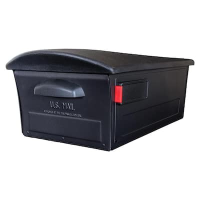 Mailsafe Large, Plastic, Locking, Post Mount Mailbox, Black
