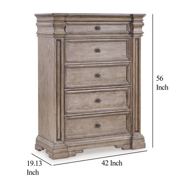 chinese dress ladies Made Goods Conrad 42-inch Tallboy Faux Raffia Dresser – Fine Line Furniture  & Accessories main image 1
