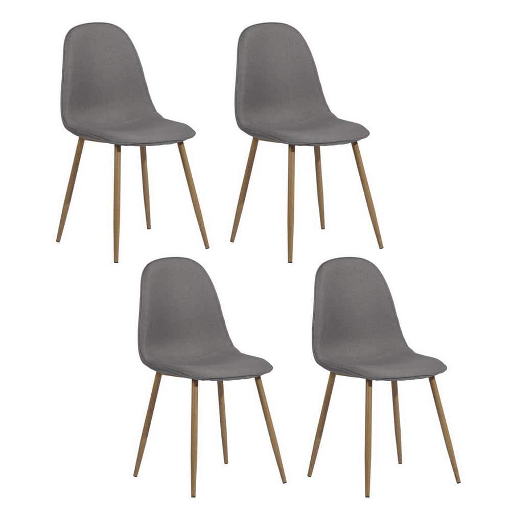 Grey Back Support Velvet Wood Outdoor Lounge Chair with Grey Fabric Cushion