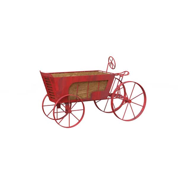 Unbranded 10 in. W x 17 in. L x 15 in. Tall Steel Tractor Planter with Liner