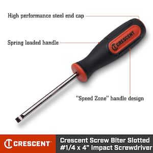 Screw Biter 1/4 in. x 4 in. Slotted Dual Material Extraction Screwdriver