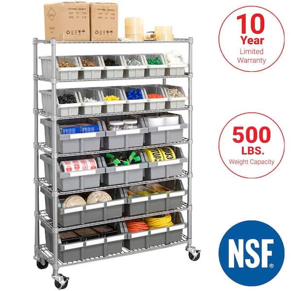 REMBRANDT カンガルーイーゼル511-AN / キャビネット511-BN Seville Classics 7-Tier Commercial NSF Certified 22-Bin Rack