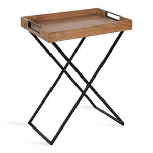 Heller 16 in. D x 30 in. H x 18.5 in. W Natural Rectangle Wood End Table
