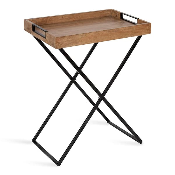 Kate and Laurel Heller 16 in. D x 30 in. H x 18.5 in. W Natural Rectangle Wood End Table