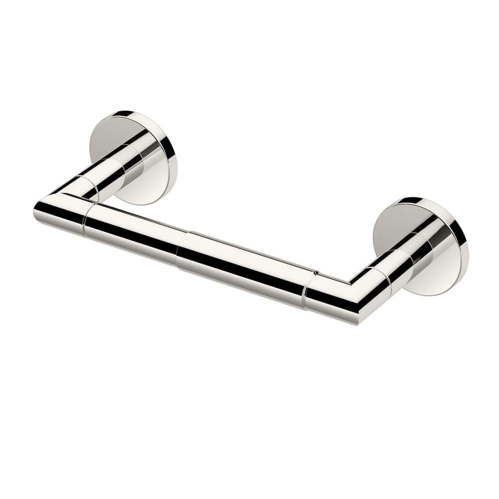 Gatco Level Toilet Paper Holder in Brushed Nickel 5343 - The Home Depot