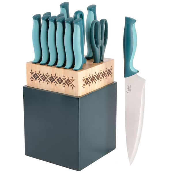 16-Piece Stainless Steel Kitchen Knife Set with Sharpener - Costway