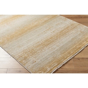 Rojin Oatmeal/Mustard Striped 9 ft. x 13 ft. Indoor Area Rug