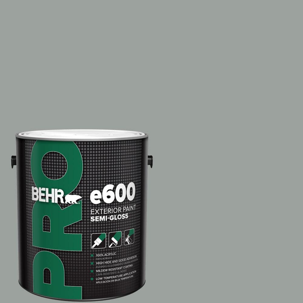 BEHR PRO 1 gal. PPU1116 Brampton Gray SemiGloss Exterior Paint