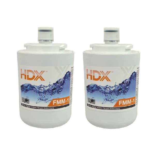 HDX FMM-1 Premium Refrigerator Water Filter Replacement Fits Whirlpool Filter 7 (2-Pack)