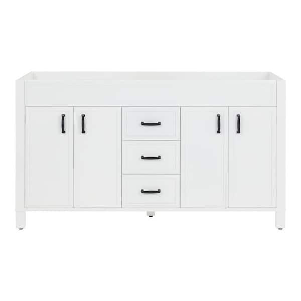 Home Decorators Collection Winsome 60 in. Double Bath Vanity Cabinet without Top in White