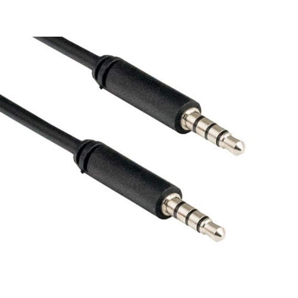 SANOXY 3 ft. 3.5 mm Male to Male Audio and Microphone Cable CBL-LDR-SR107-1103 - The Home Depot