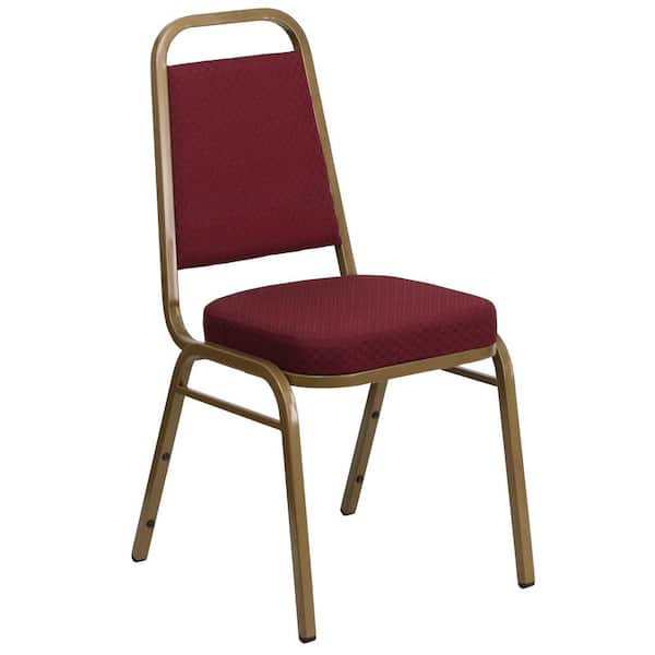 Carnegy Avenue Fabric Stackable Chair in Burgundy