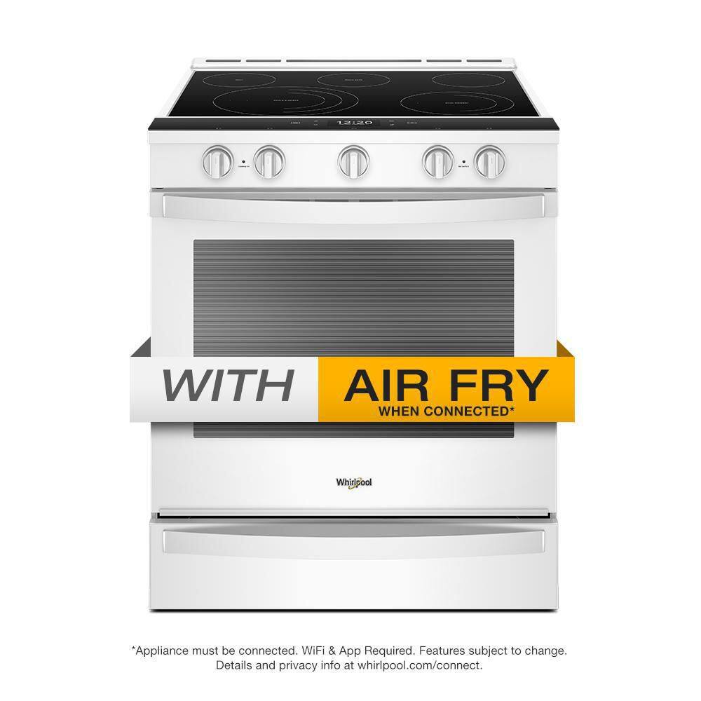Whirlpool 6.4 cu. ft. Smart Slide-In Electric Range with Air Fry, When  Connected in White WEE750H0HW - The Home Depot