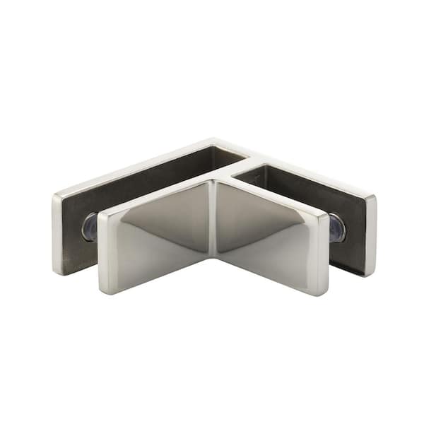 Hercules Chrome Stainless Steel Two-way Corner Glass to Glass Panel Holder for Glass Railing