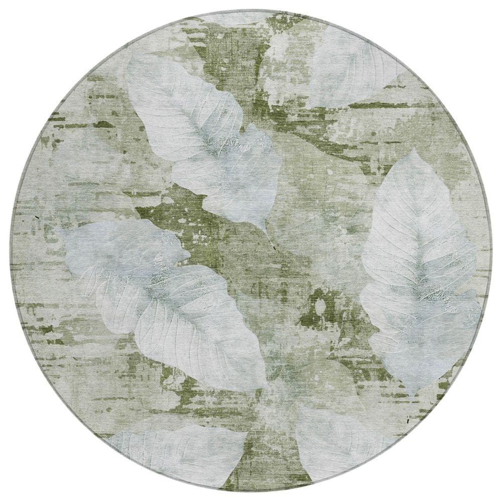 Chantille Machine Washable Indoor/Outdoor Abstract ACN2172 Aloe 8 ft. x 8 ft. Area Rug price history on PriceWatchPro