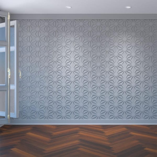 Ekena Millwork 15 3/8 in.W x 17 3/4 in.H x 3/8 in.T Medium Hampton Decorative Fretwork Wall Panels in Architectural Grade PVC