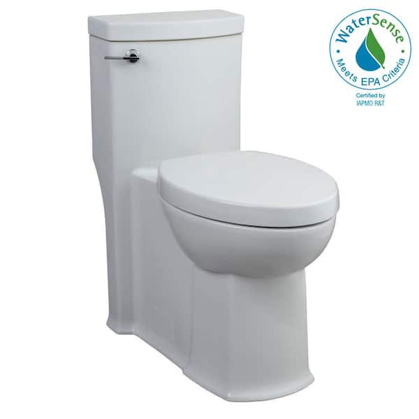 Boulevard FloWise Tall Height 1-Piece 1.28 GPF Single Flush Elongated Toilet with Concealed Trap-Way in White