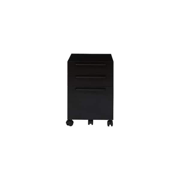 Nyhus Alaida 16 in. W 3-Drawer Black Vertical Filing Cabinet