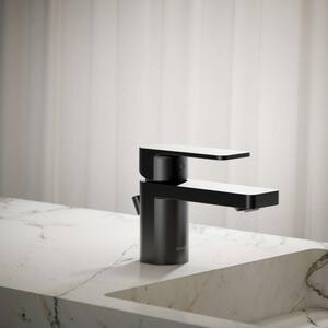 Parallel Single Hole Single-Handle Bathroom Faucet in Matte Black